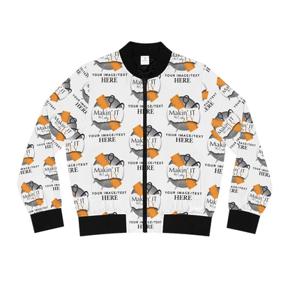 Custom Women’s Bomber Jacket – Personalized All-Over Print