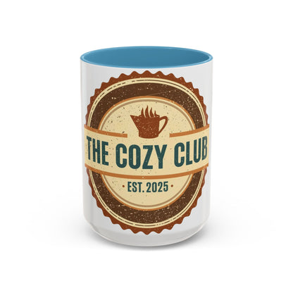 The Cozy Club Accent Mug | 11oz & 15oz Coffee Cup for Comfort Seekers (Multiple Colors)