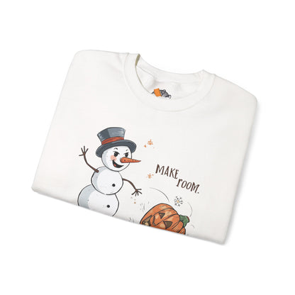 “Make Room” Fall-to-Winter Humorous Unisex Adult Crewneck