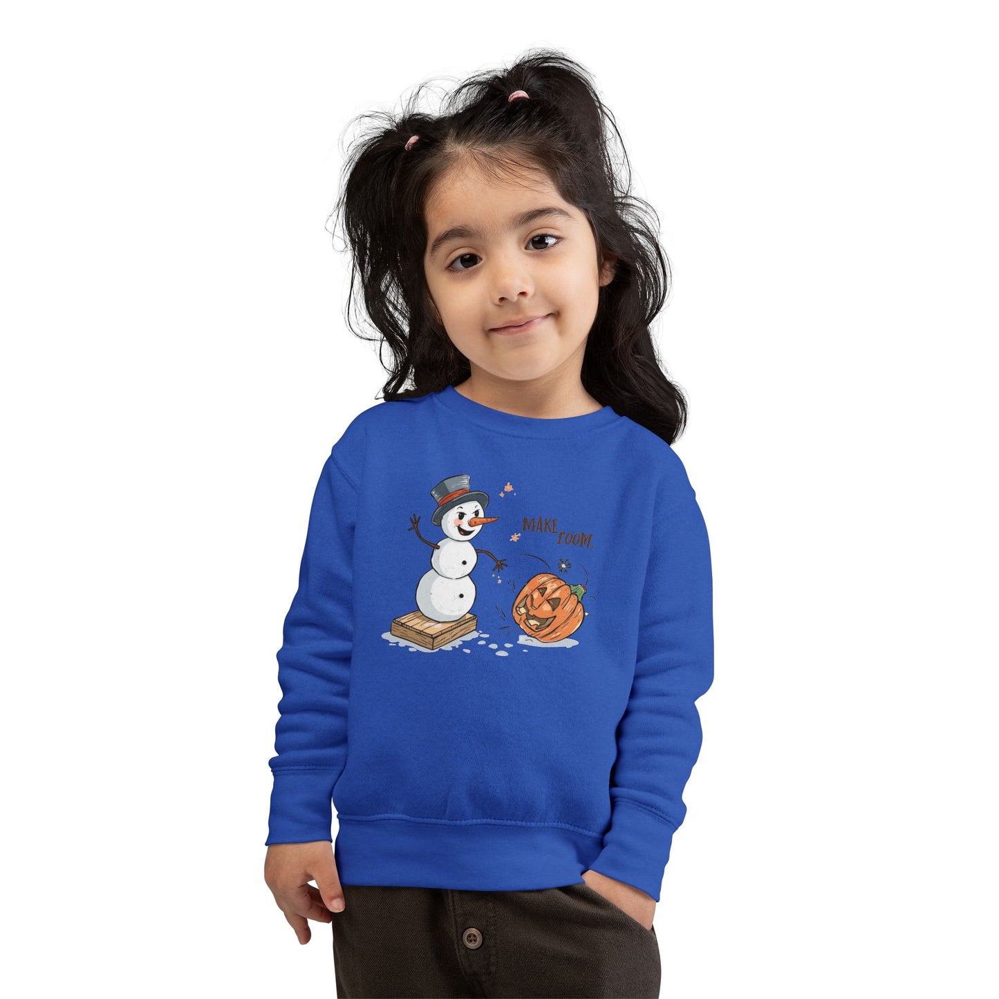 “Make Room” Fall-to-Winter Humorous Toddler Sweatshirt – Cozy Kids Crewneck
