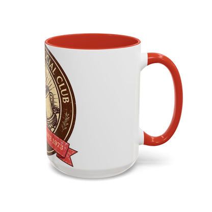 Hot Cocoa Social Club Accent Mug | Vintage Holiday Coffee Cup (11oz & 15oz, Multiple Colors)