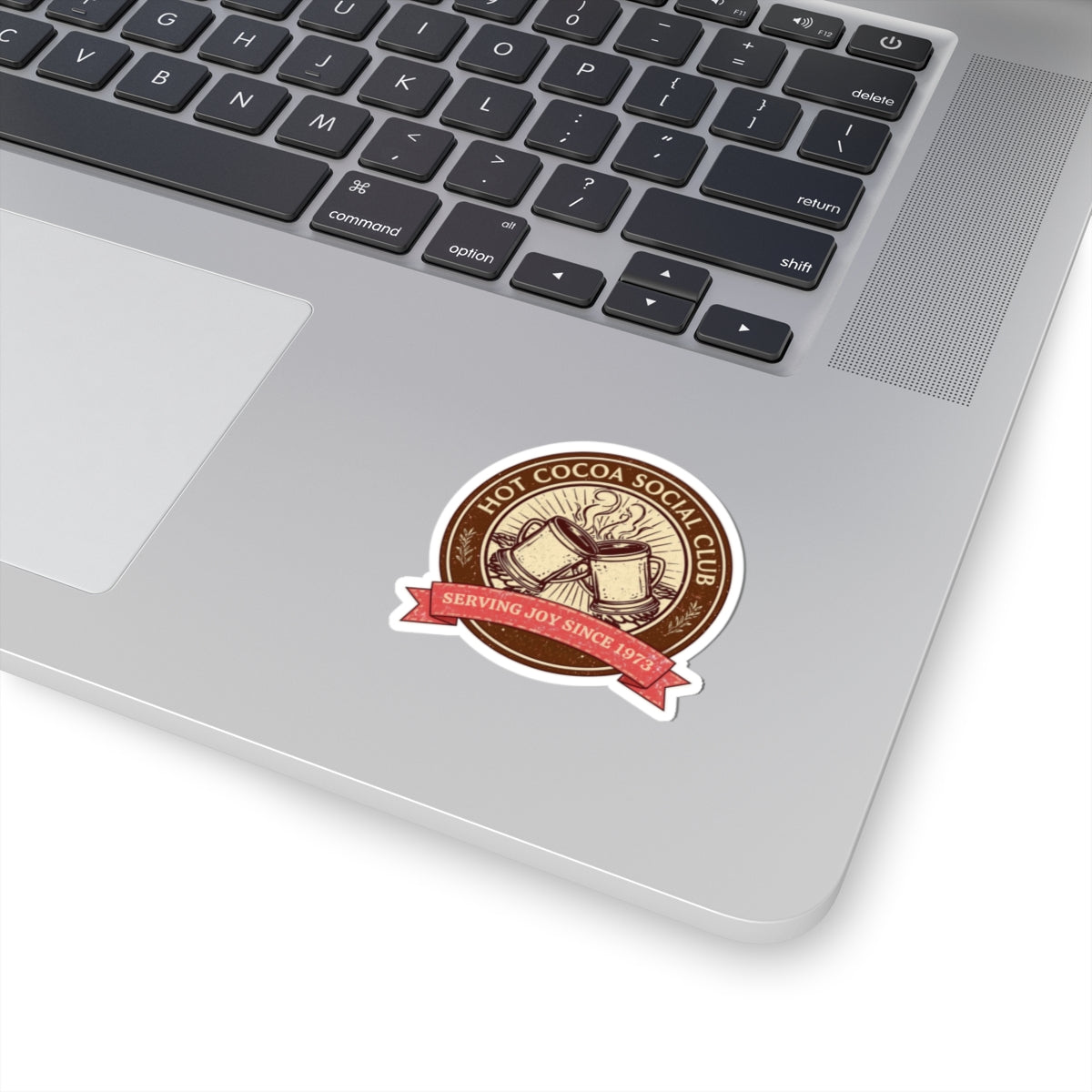 Hot Cocoa Social Club Sticker | Vintage Holiday Cocoa Club Decal | Cozy Christmas Aesthetic