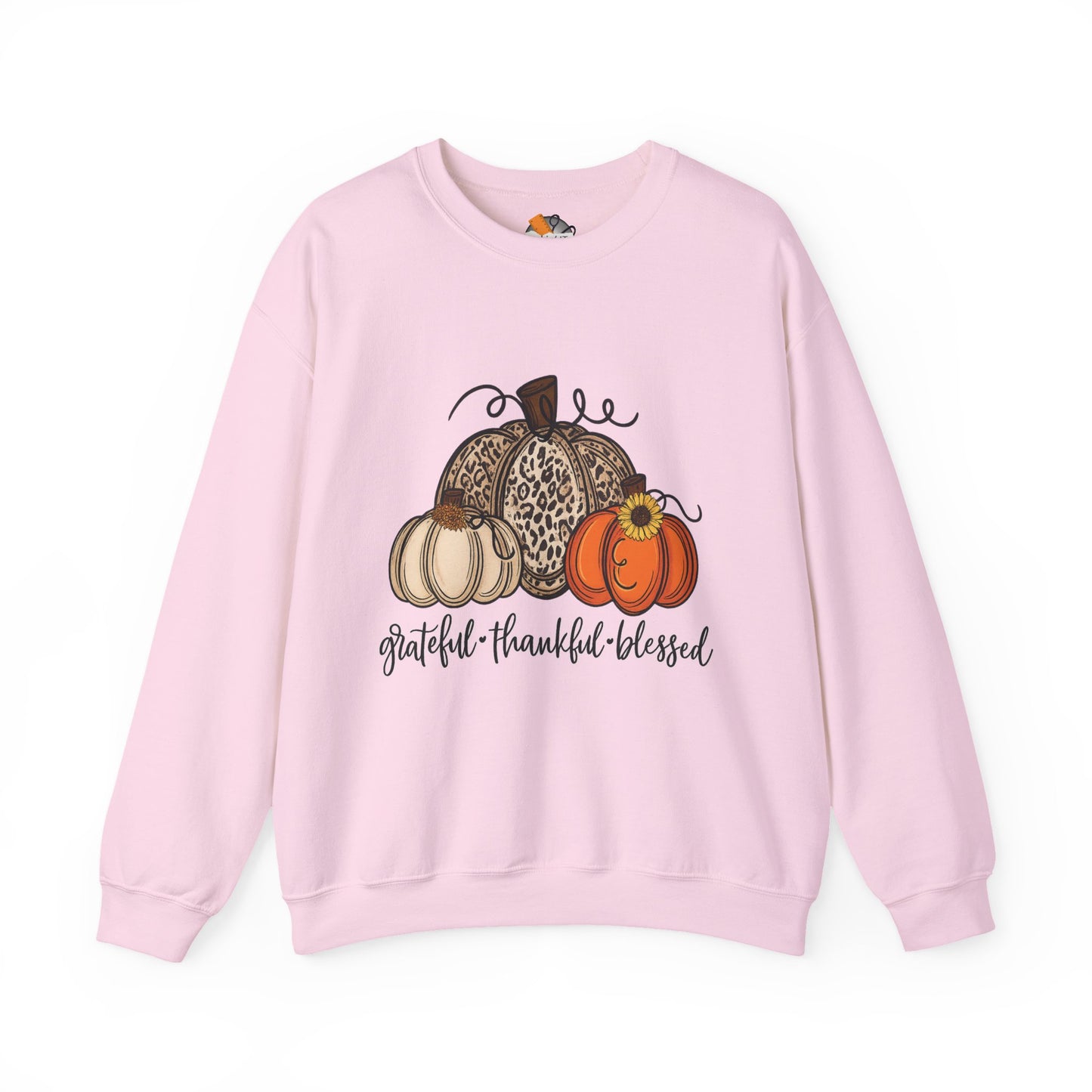 Grateful Thankful Blessed Crewneck Sweatshirt – Fall Faith & Pumpkin Season Pullover (10 Colors)