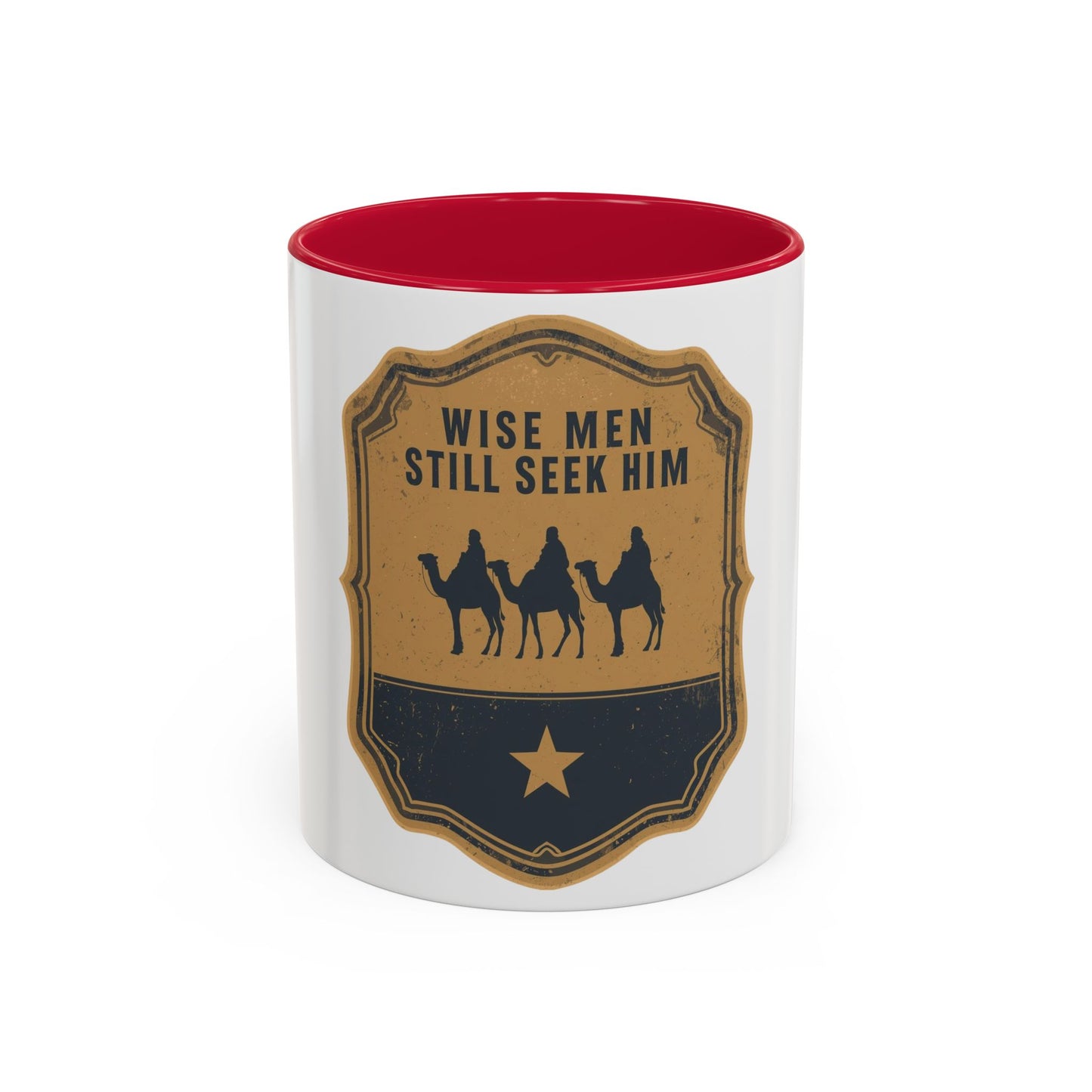 Wise Men Still Seek Him Accent Mug | Christian Christmas Mug