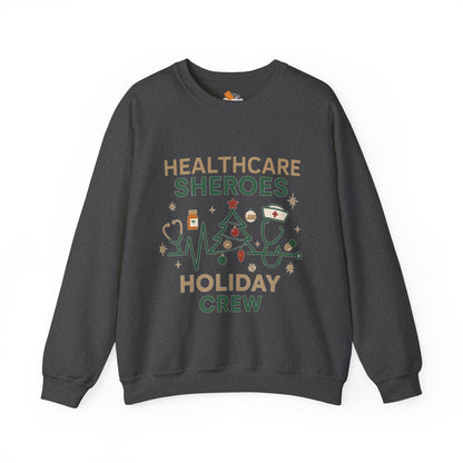 Healthcare Sheroes Holiday Crewneck Sweatshirt | Christmas Nurse & Medical Staff Gift (10 Colors)
