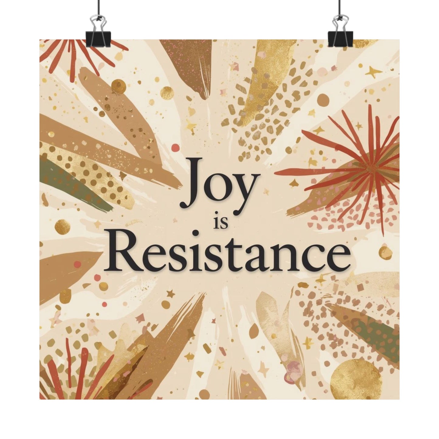 Joy Is Resistance Matte Poster | Black History–Inspired Affirmation Wall Art