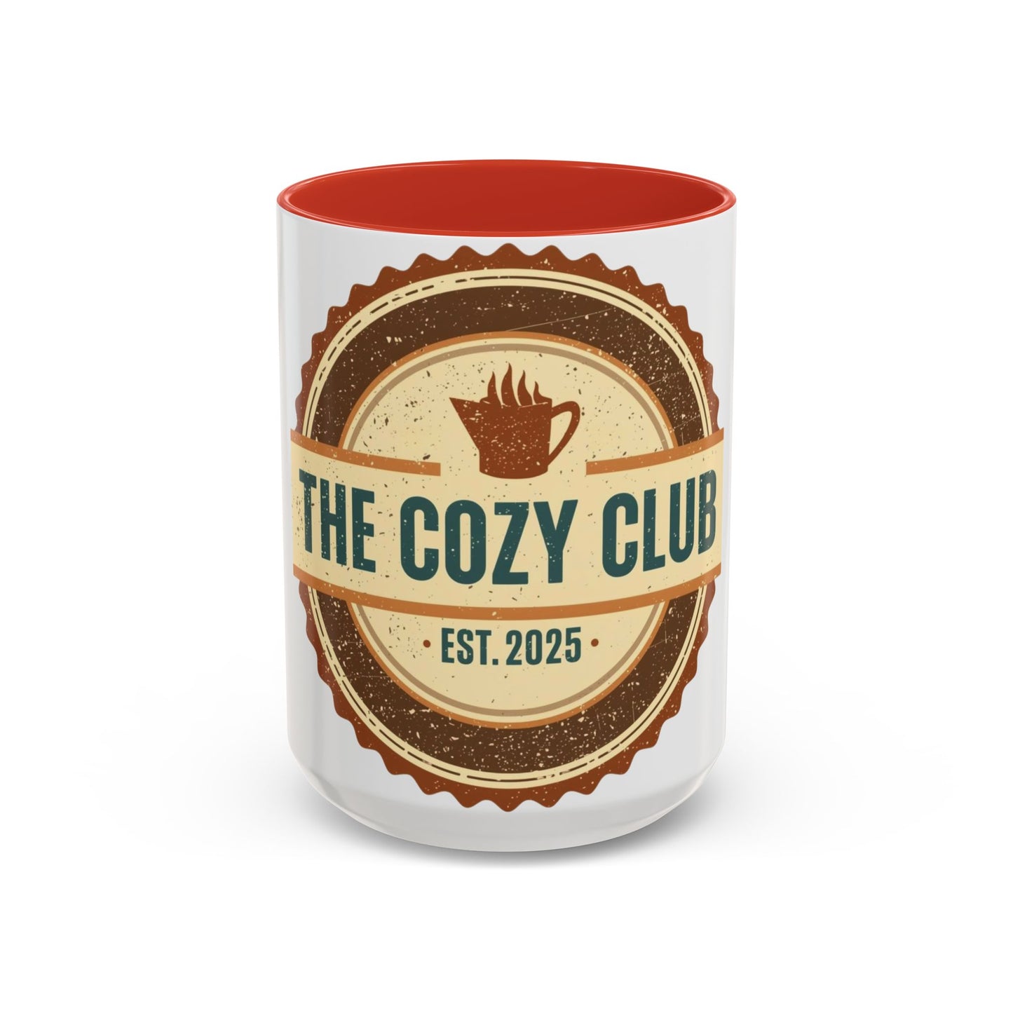 The Cozy Club Accent Mug | 11oz & 15oz Coffee Cup for Comfort Seekers (Multiple Colors)