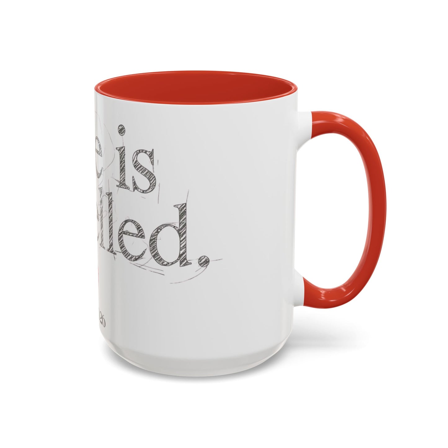 “Love Is Cancelled” Accent Mug | Personalized EST. Date Anti-Valentine Coffee Mug