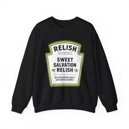 Relish His Goodness Crewneck Sweatshirt | Faith-Inspired Apparel