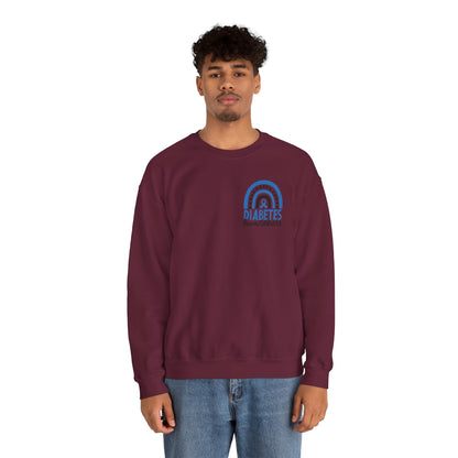 Diabetes Awareness Crewneck Sweatshirt | Blue Ribbon Graffiti Design (9 Colors)