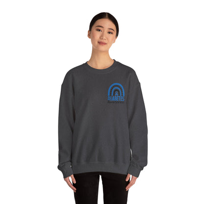 Diabetes Awareness Crewneck Sweatshirt | Blue Ribbon Graffiti Design (9 Colors)