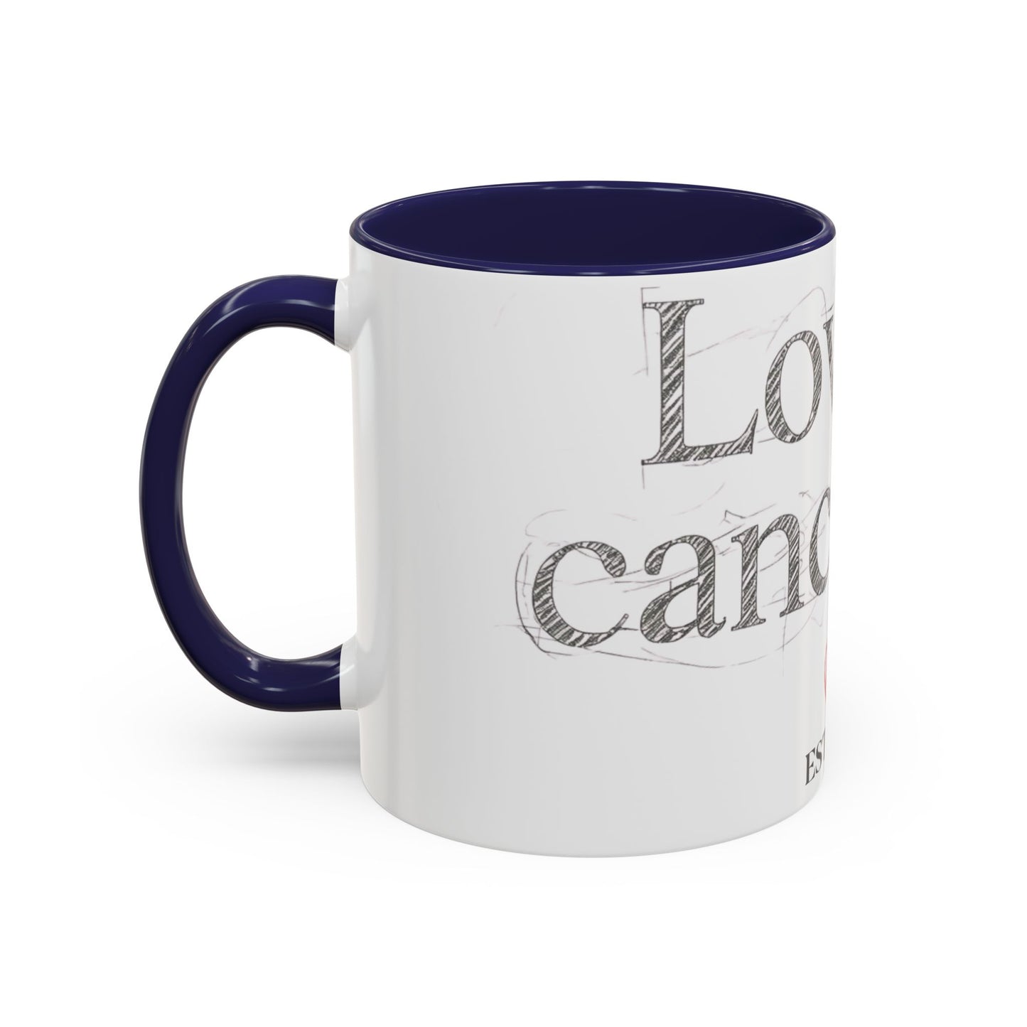 “Love Is Cancelled” Accent Mug | Personalized EST. Date Anti-Valentine Coffee Mug