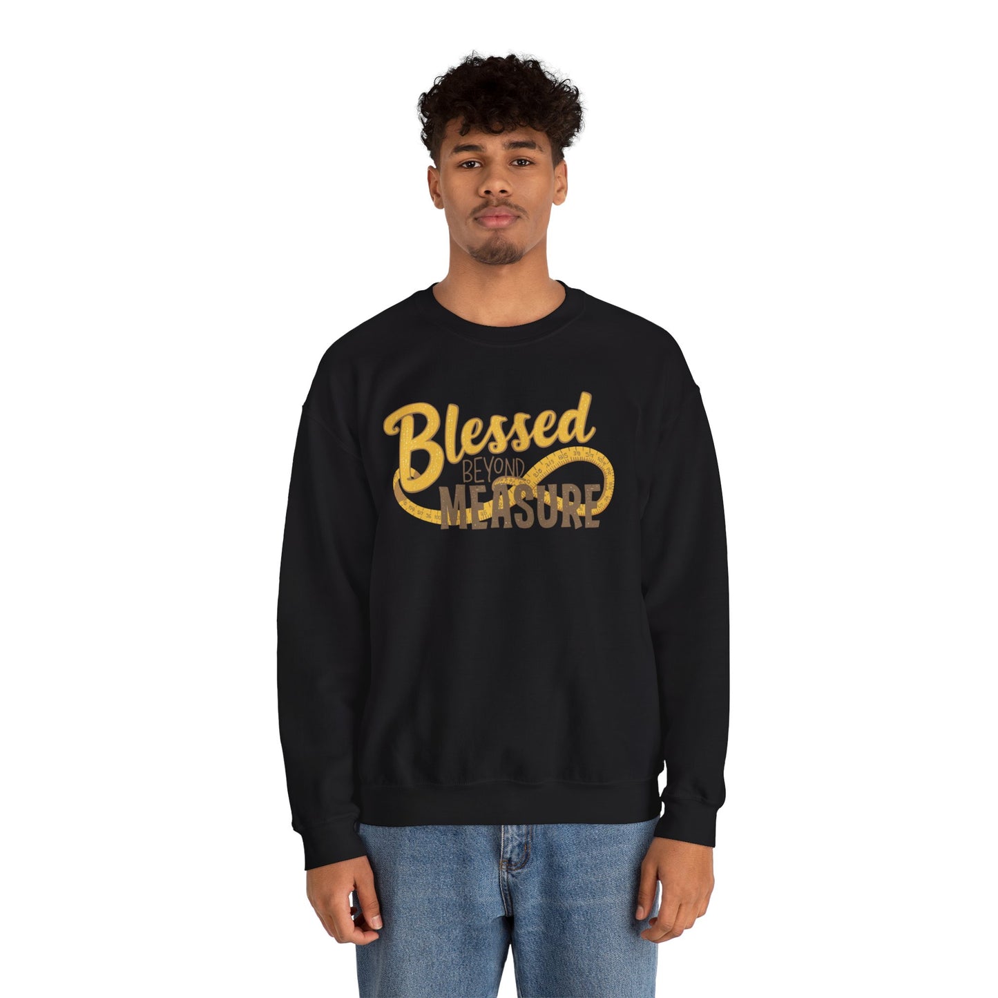 Blessed Beyond Measure Crewneck Sweatshirt – Cozy Faith & Gratitude Sweater (9 Color Options)