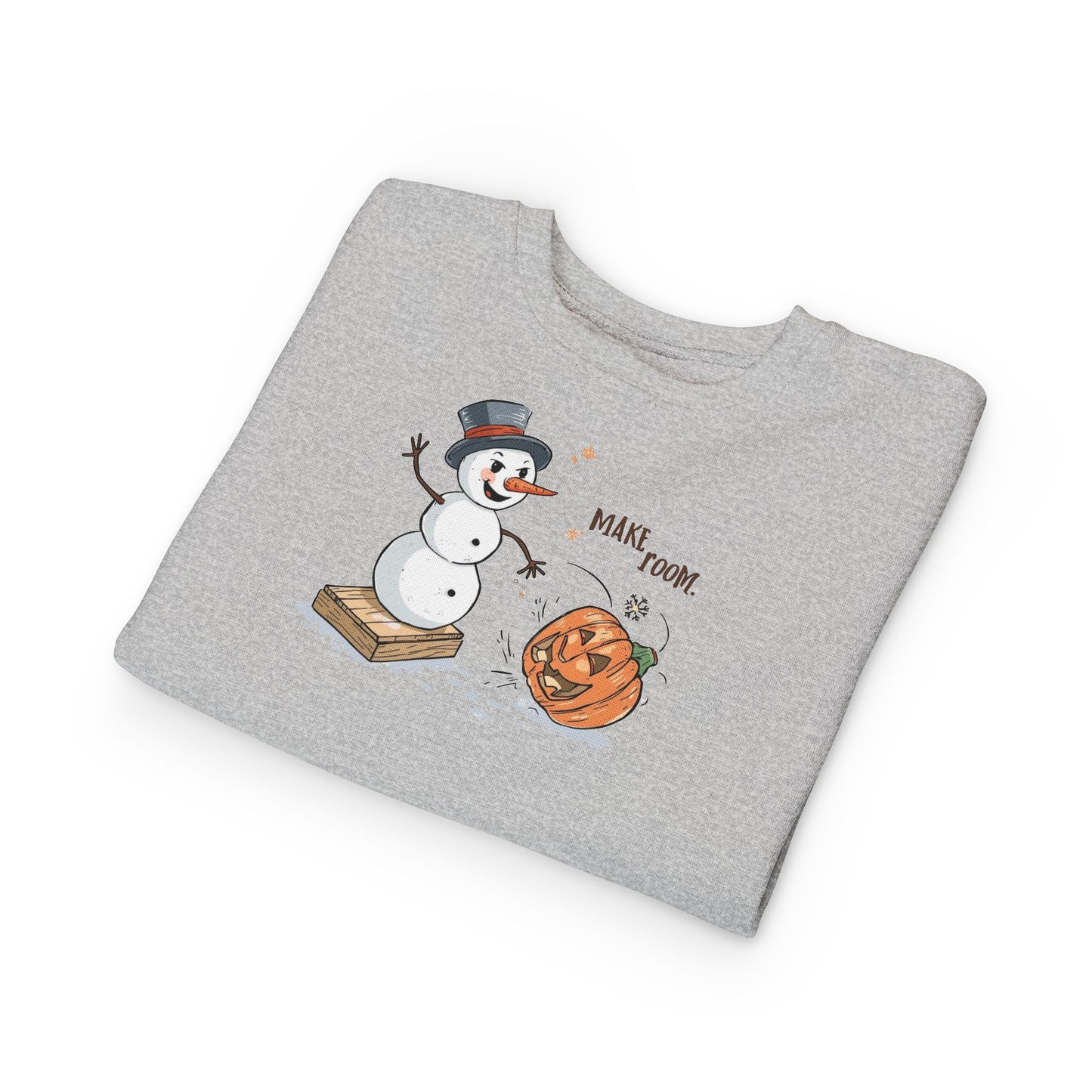 “Make Room” Fall-to-Winter Humorous Toddler Sweatshirt – Cozy Kids Crewneck