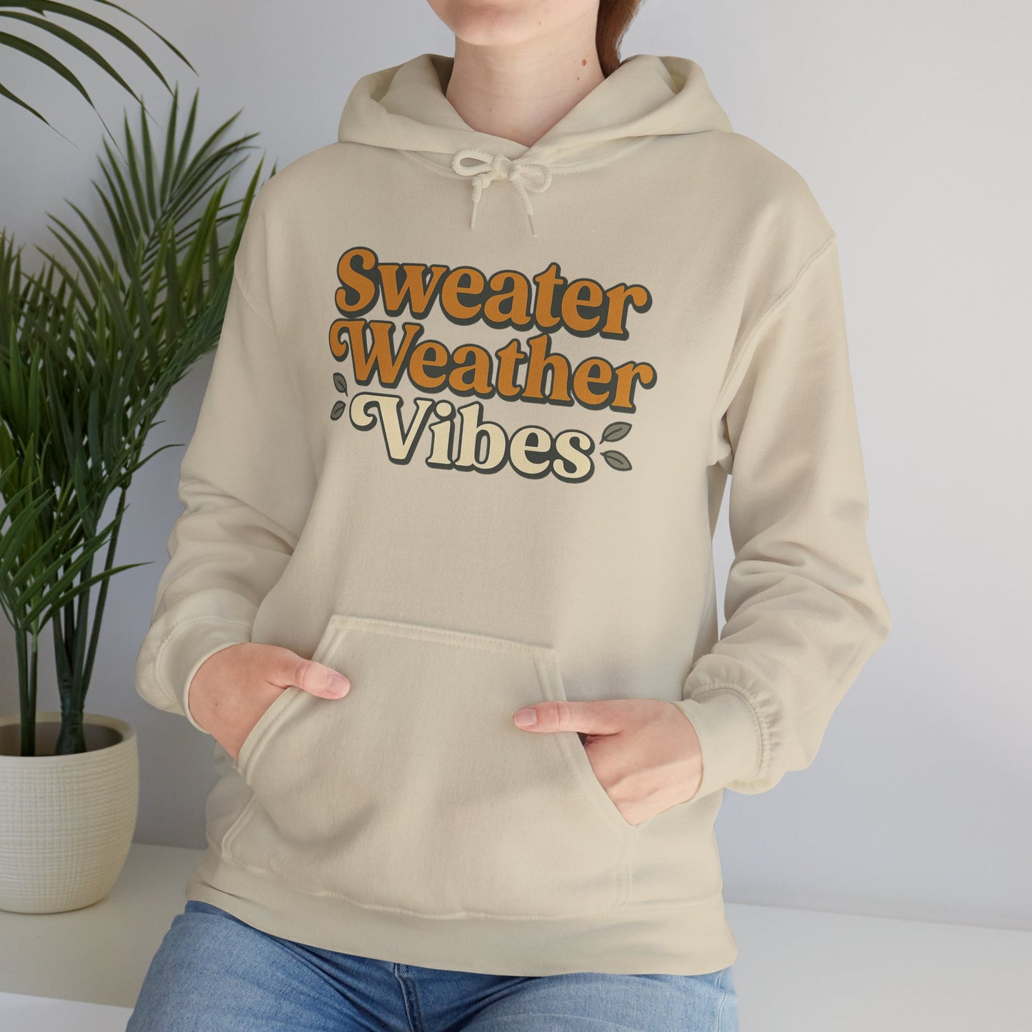 Sweater Weather Vibes Hoodie – Cozy Fall Aesthetic Pullover