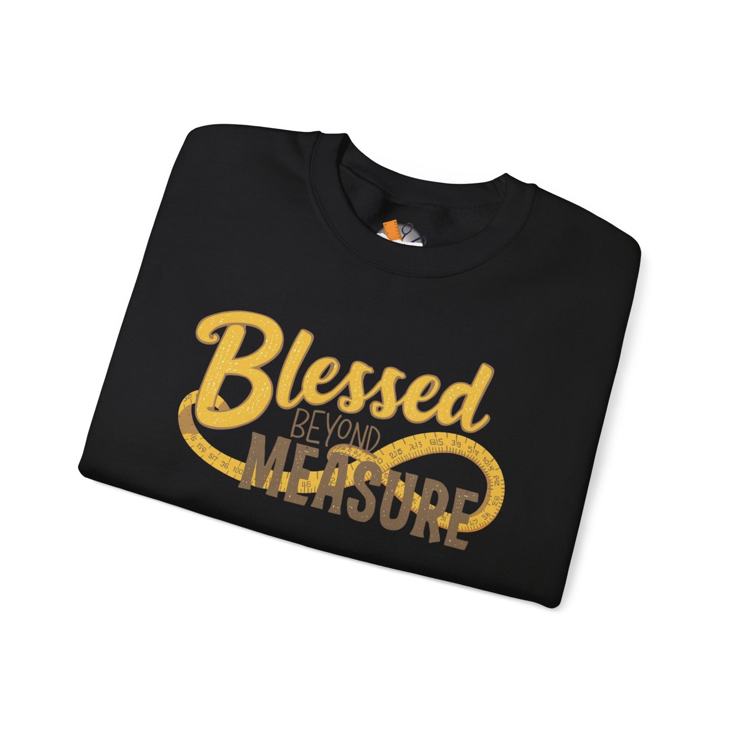 Blessed Beyond Measure Crewneck Sweatshirt – Cozy Faith & Gratitude Sweater (9 Color Options)