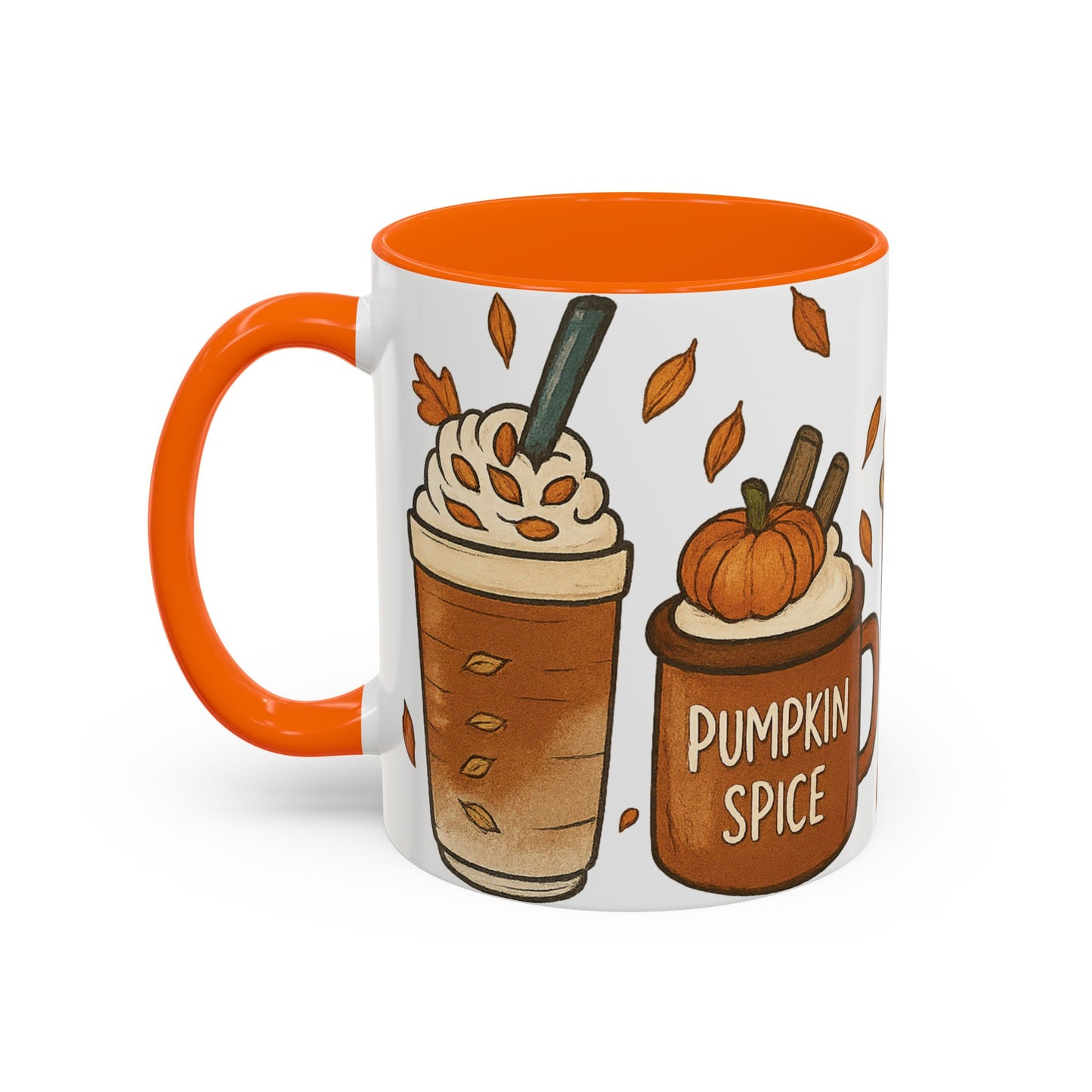 Pumpkin Spice Accent Mug – Fall Coffee Cup (11oz & 15oz)