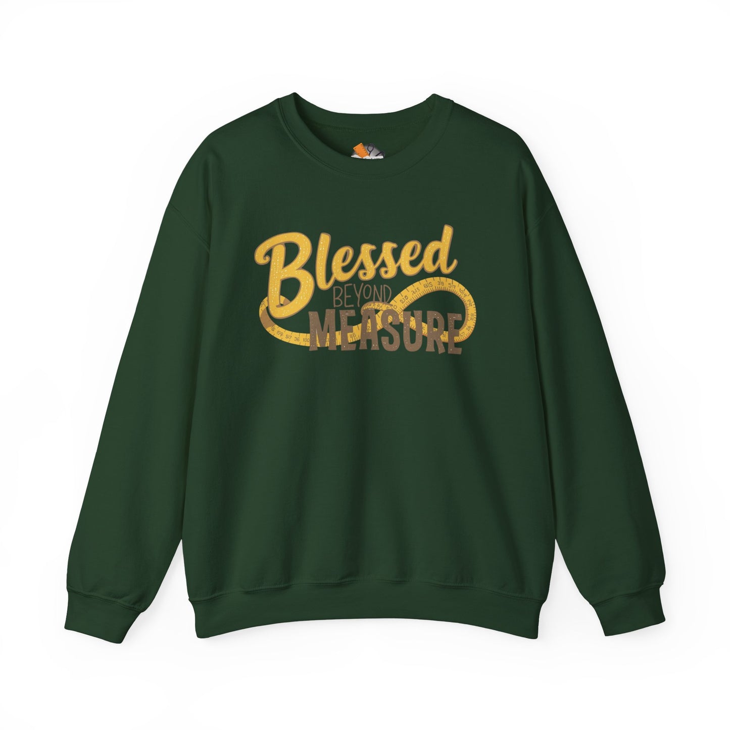 Blessed Beyond Measure Crewneck Sweatshirt – Cozy Faith & Gratitude Sweater (9 Color Options)