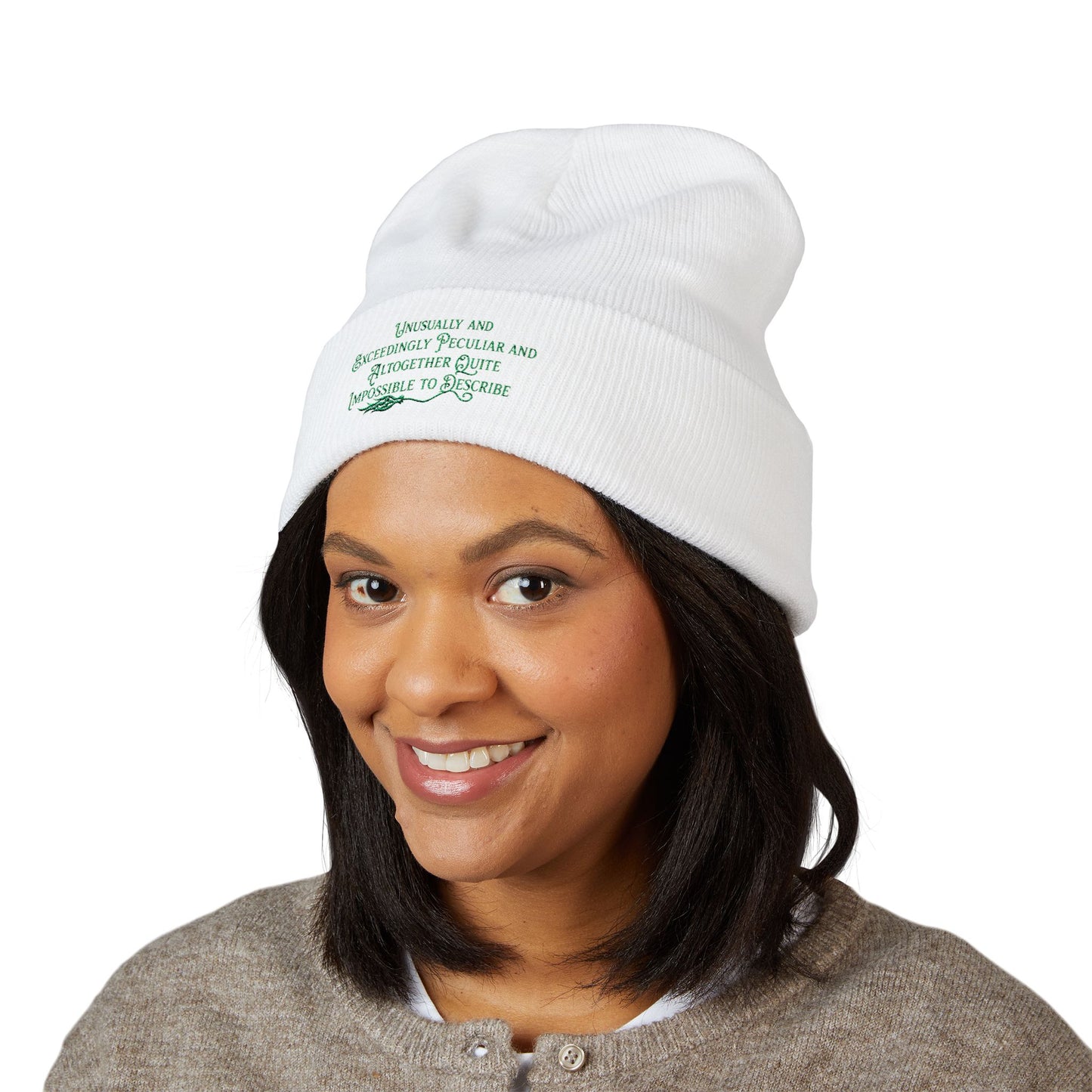 Elphaba-Inspired Quote Beanie | Wicked Aesthetic Winter Hat