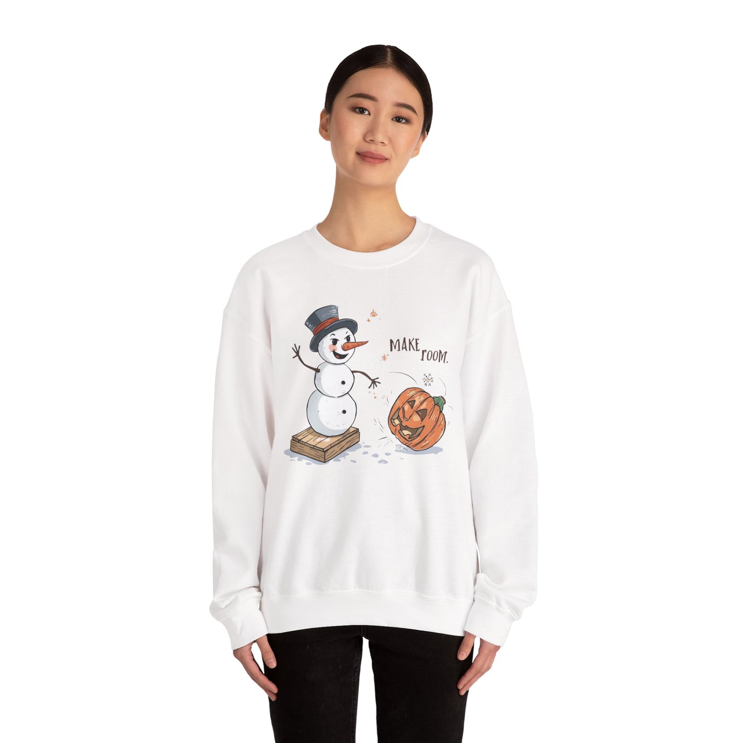 “Make Room” Fall-to-Winter Humorous Unisex Adult Crewneck
