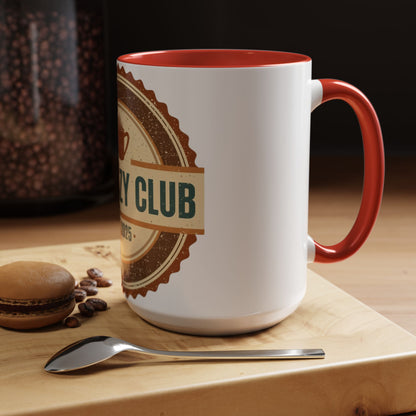 The Cozy Club Accent Mug | 11oz & 15oz Coffee Cup for Comfort Seekers (Multiple Colors)