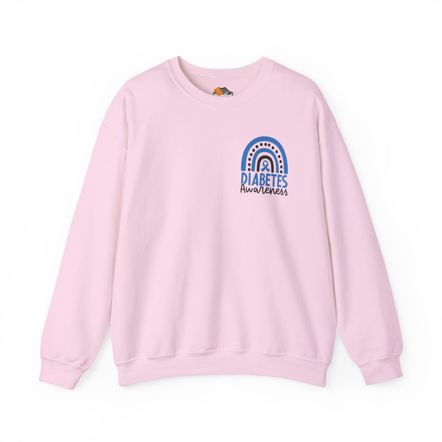 Diabetes Awareness Crewneck Sweatshirt | Blue Ribbon Graffiti Design (9 Colors)