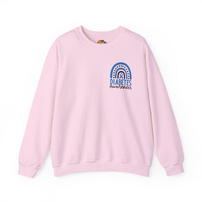 Diabetes Awareness Crewneck Sweatshirt | Blue Ribbon Graffiti Design (9 Colors)