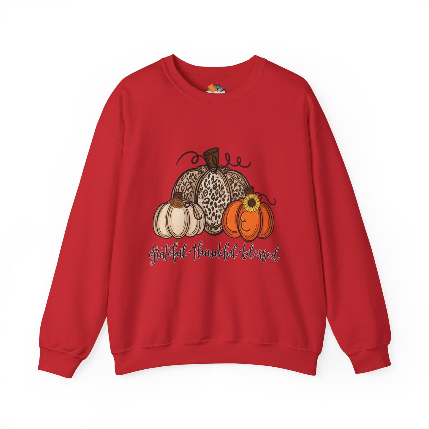 Grateful Thankful Blessed Crewneck Sweatshirt – Fall Faith & Pumpkin Season Pullover (10 Colors)