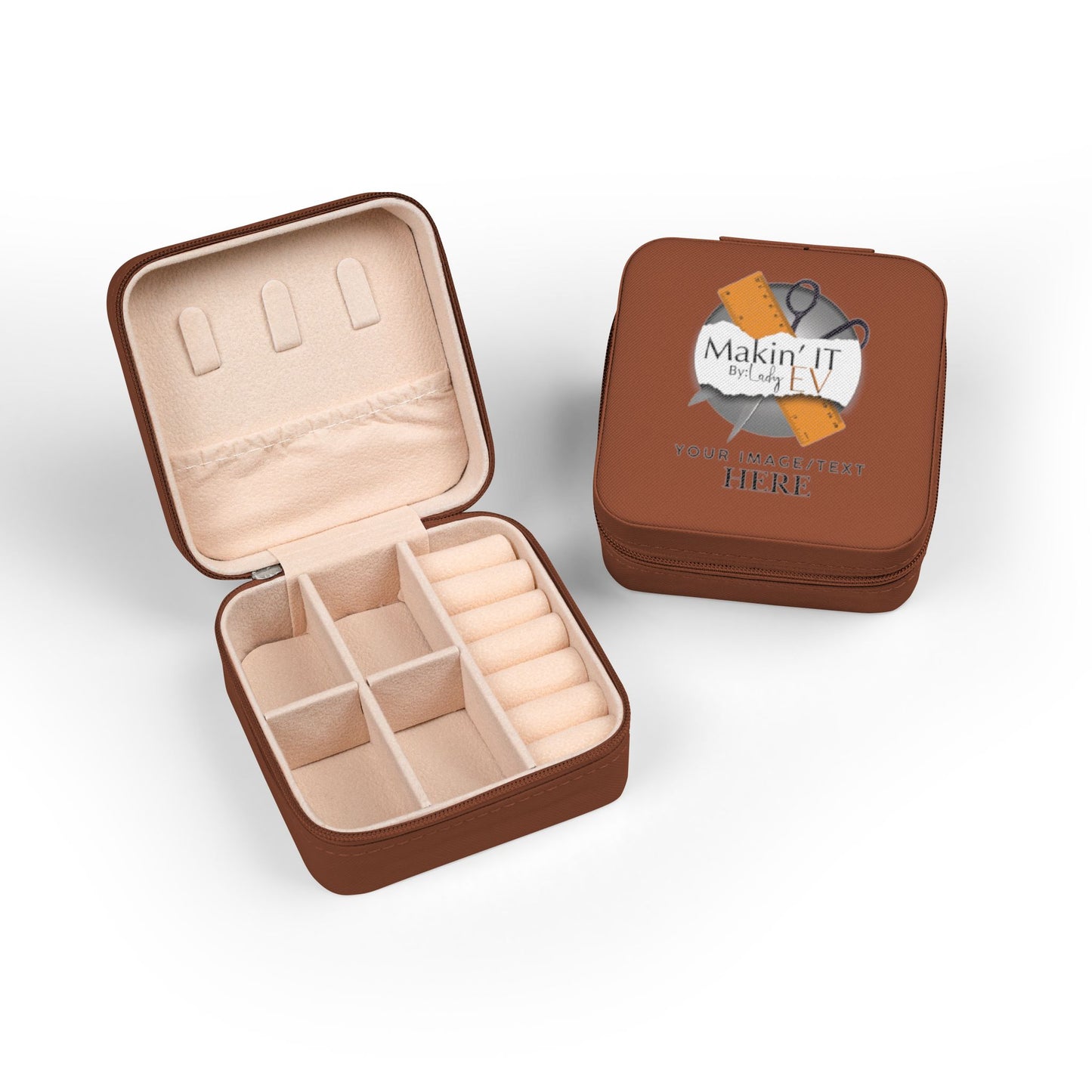 Custom Travel Jewelry Box – Portable Velvet Ring & Earring Organizer