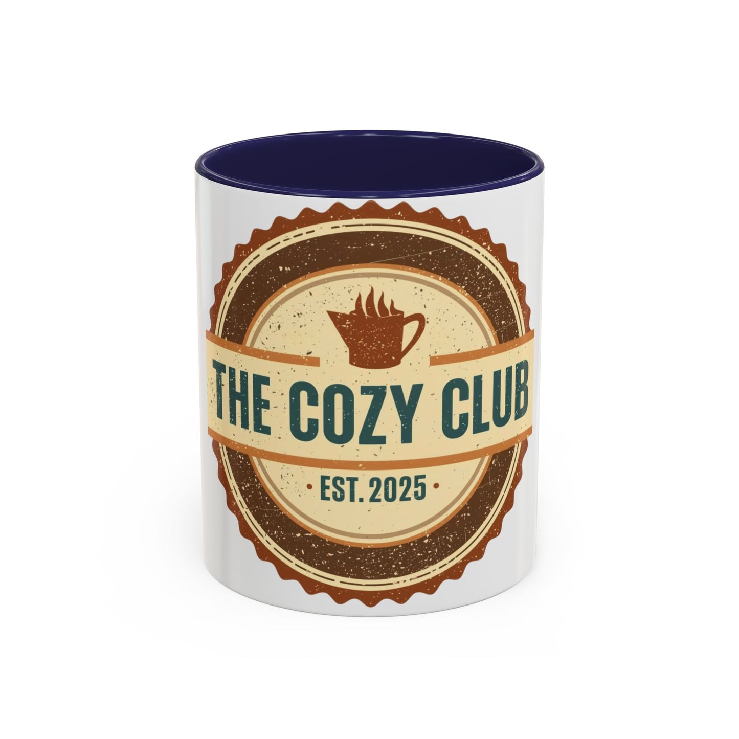 The Cozy Club Accent Mug | 11oz & 15oz Coffee Cup for Comfort Seekers (Multiple Colors)