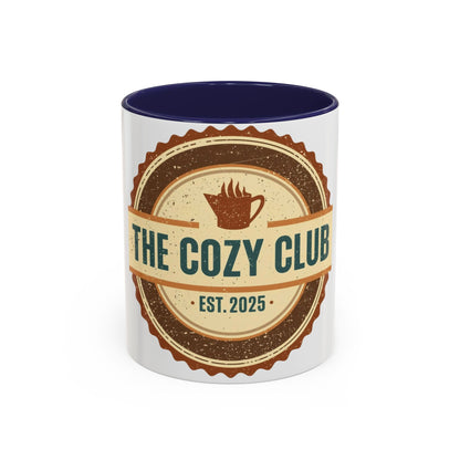 The Cozy Club Accent Mug | 11oz & 15oz Coffee Cup for Comfort Seekers (Multiple Colors)