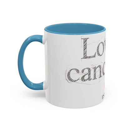 “Love Is Cancelled” Accent Mug | Personalized EST. Date Anti-Valentine Coffee Mug
