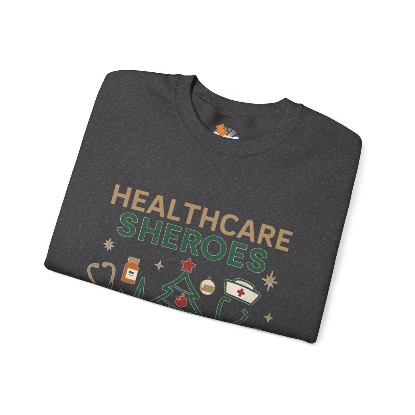 Healthcare Sheroes Holiday Crewneck Sweatshirt | Christmas Nurse & Medical Staff Gift (10 Colors)