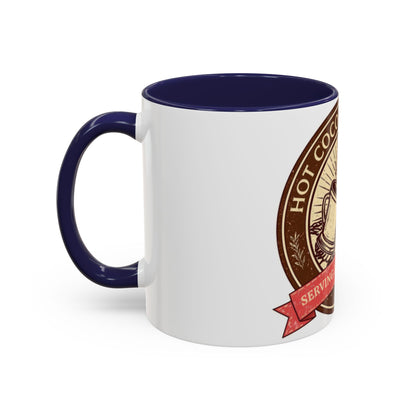 Hot Cocoa Social Club Accent Mug | Vintage Holiday Coffee Cup (11oz & 15oz, Multiple Colors)