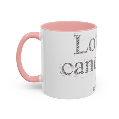 “Love Is Cancelled” Accent Mug | Personalized EST. Date Anti-Valentine Coffee Mug