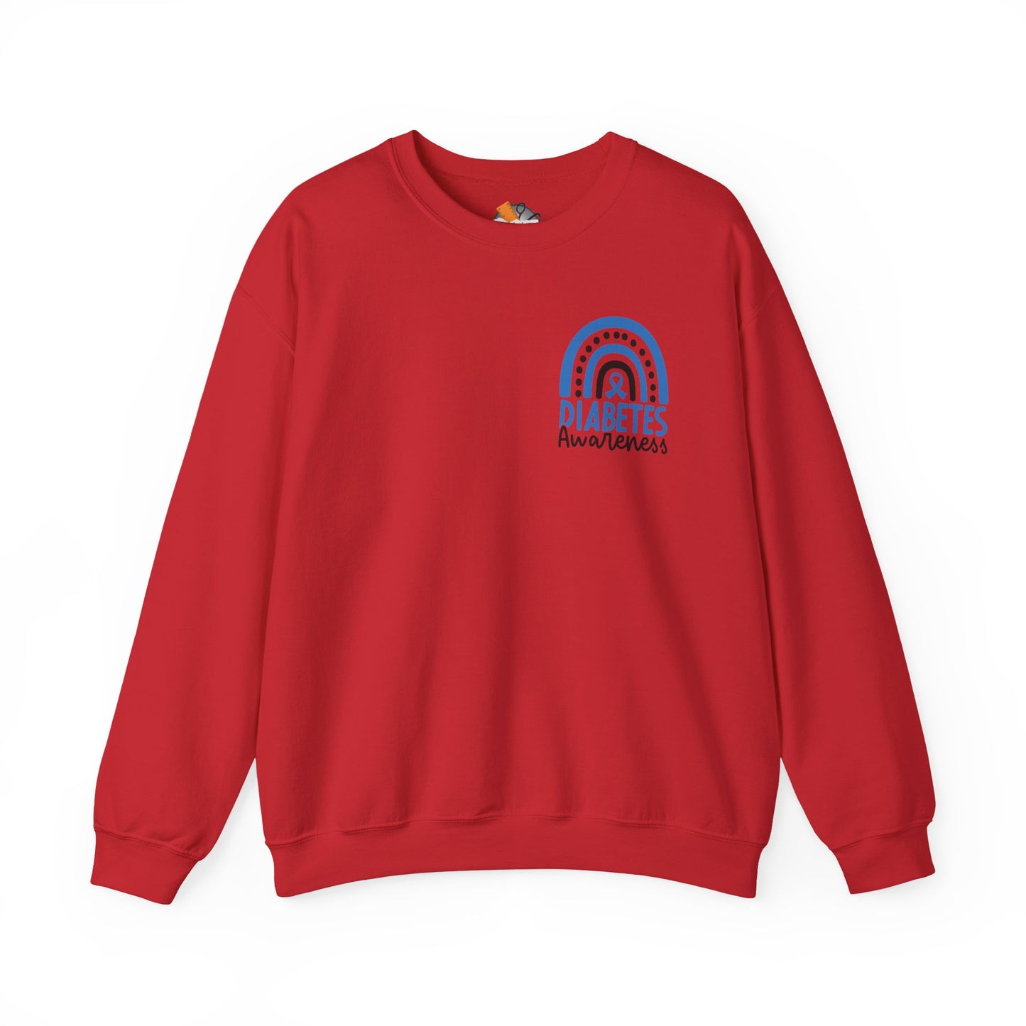 Diabetes Awareness Crewneck Sweatshirt | Blue Ribbon Graffiti Design (9 Colors)