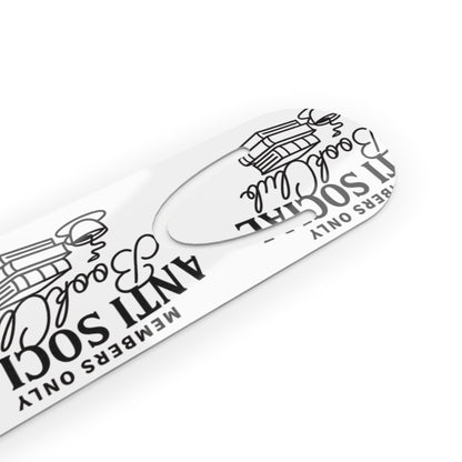 Members Only Anti Social Book Club Aluminum Bookmark