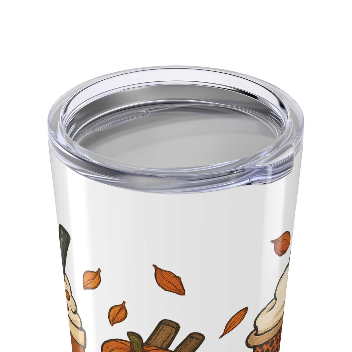 Pumpkin Spice Tumbler | Fall Coffee Travel Cup | Leopard Print Pumpkin Latte Stainless Steel Tumbler