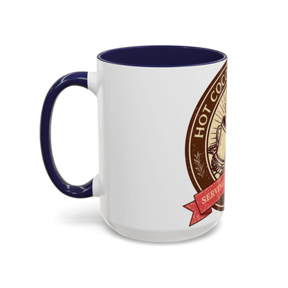 Hot Cocoa Social Club Accent Mug | Vintage Holiday Coffee Cup (11oz & 15oz, Multiple Colors)