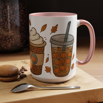 Pumpkin Spice Accent Mug – Fall Coffee Cup (11oz & 15oz)