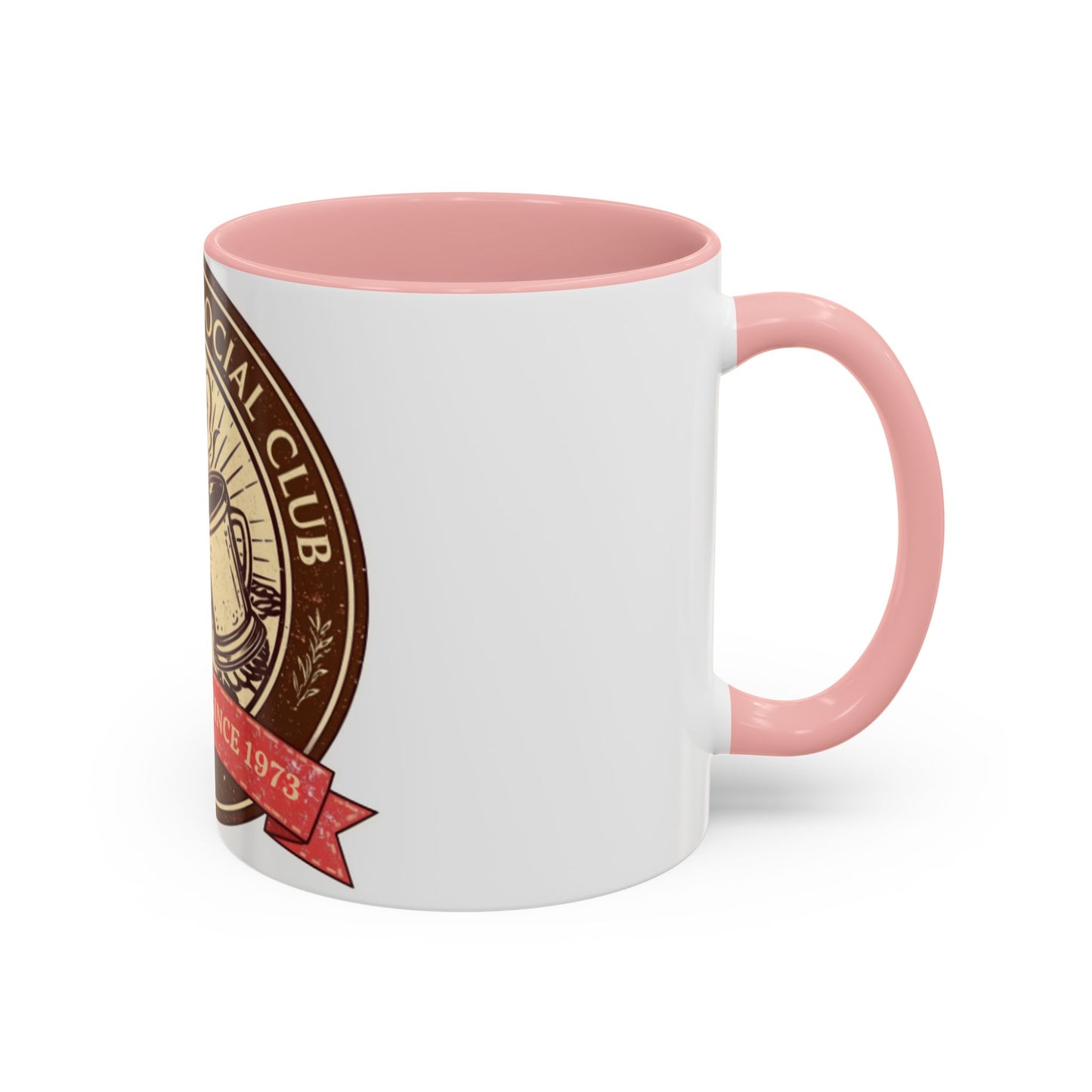 Hot Cocoa Social Club Accent Mug | Vintage Holiday Coffee Cup (11oz & 15oz, Multiple Colors)