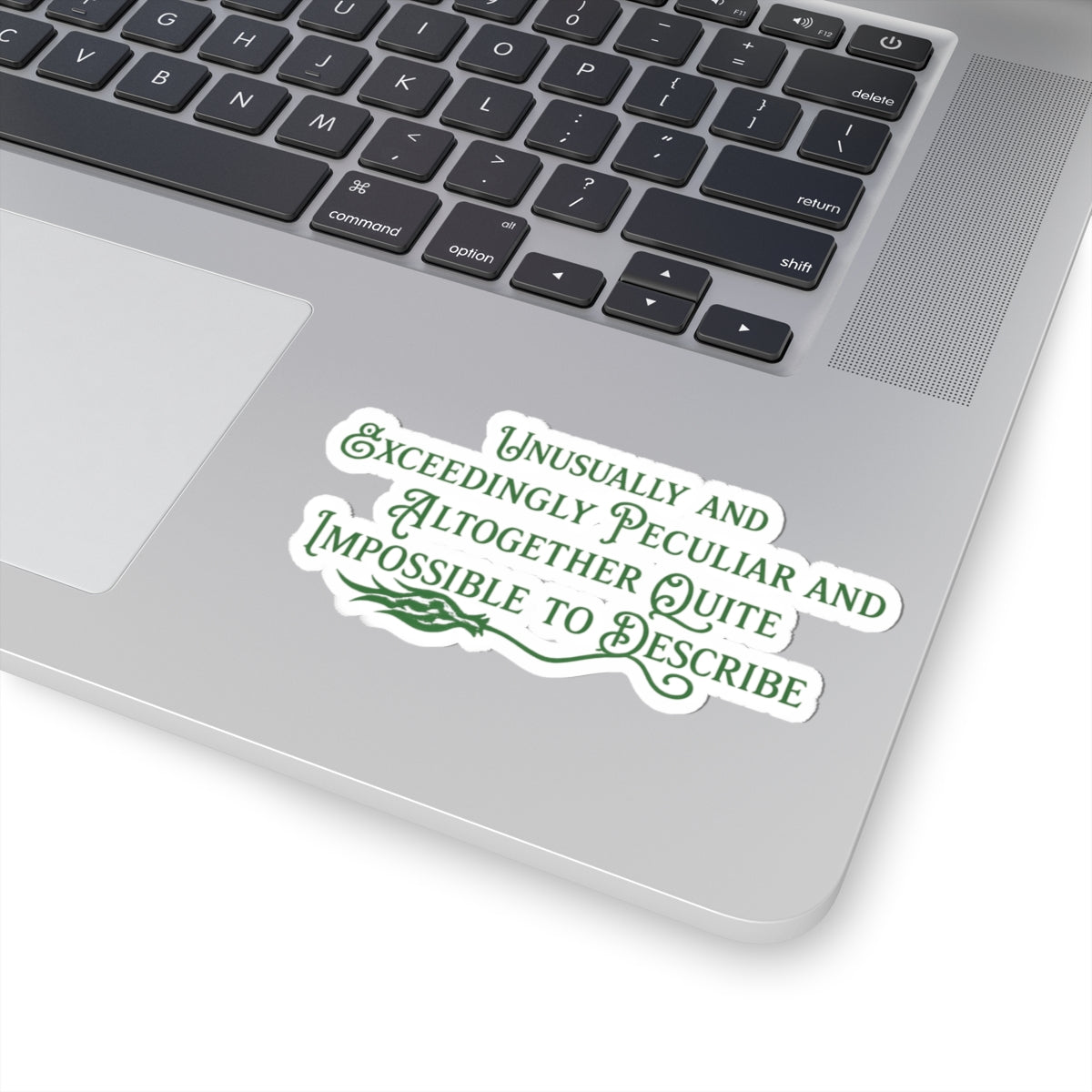 Wicked Inspired Elphaba Sticker | “Unusually & Exceedingly Peculiar” Quote Vinyl Sticker (4 Sizes)