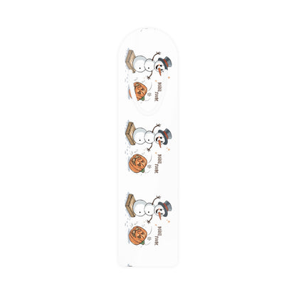 Fall to Winter “Make Room” Humorous Bookmark | Snowman vs Pumpkin Seasonal Bookmark