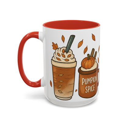 Pumpkin Spice Accent Mug – Fall Coffee Cup (11oz & 15oz)