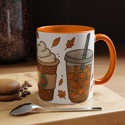 Pumpkin Spice Accent Mug – Fall Coffee Cup (11oz & 15oz)