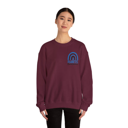 Diabetes Awareness Crewneck Sweatshirt | Blue Ribbon Graffiti Design (9 Colors)