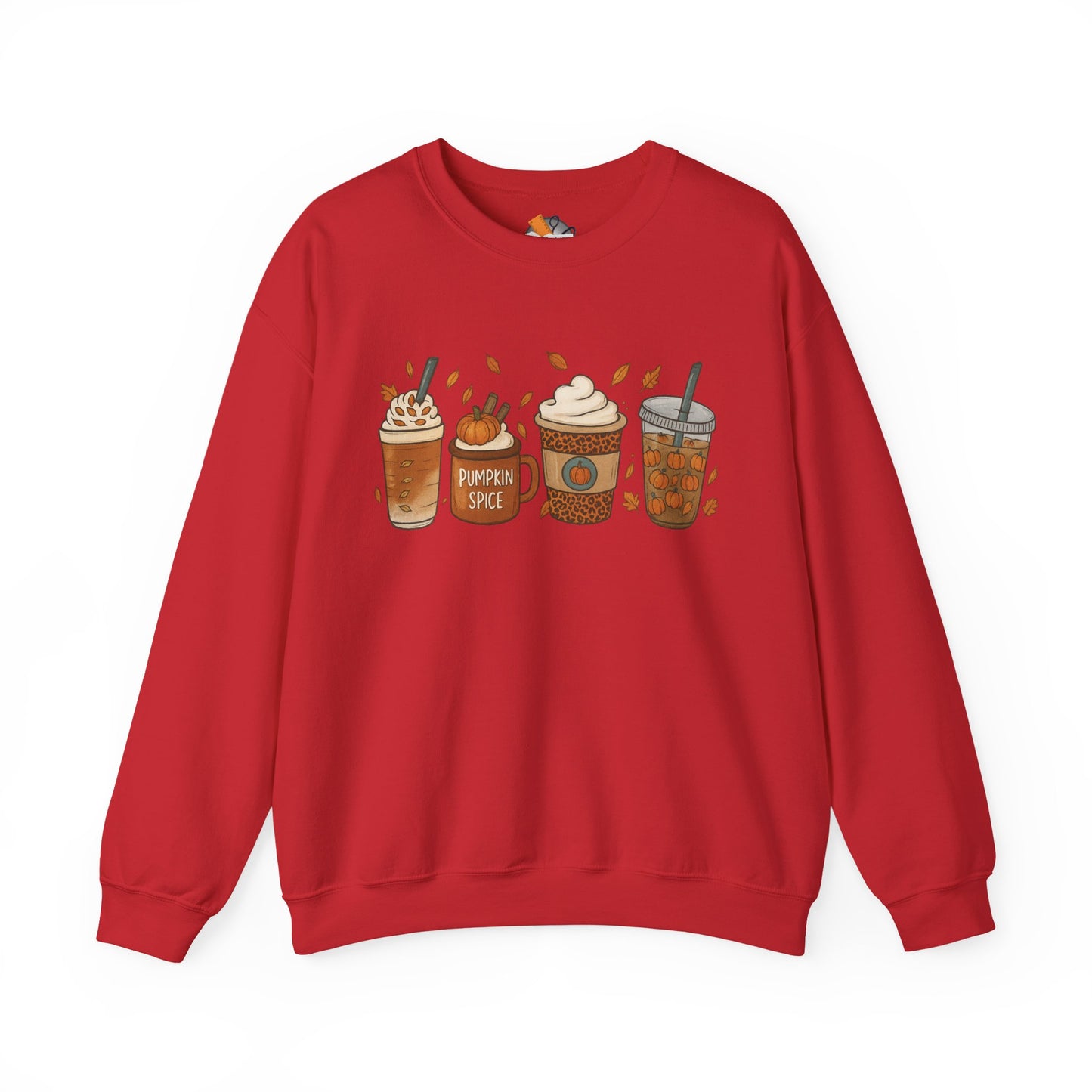 Pumpkin Spice Crewneck Sweatshirt – Cozy Fall Coffee Lover Pullover (10 Colors)