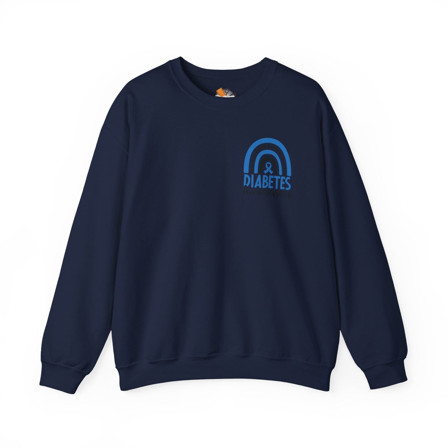 Diabetes Awareness Crewneck Sweatshirt | Blue Ribbon Graffiti Design (9 Colors)