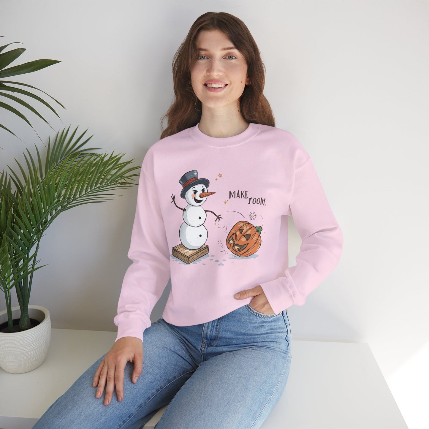 “Make Room” Fall-to-Winter Humorous Unisex Adult Crewneck