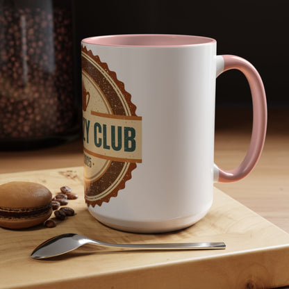 The Cozy Club Accent Mug | 11oz & 15oz Coffee Cup for Comfort Seekers (Multiple Colors)